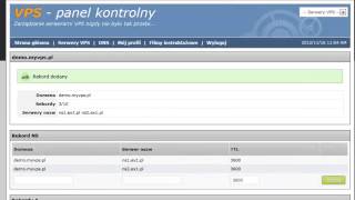 Tworzenie darmowej subdomeny i dodanie do serwera VPS z wirtualizacją OpenVZ [upl. by Karon]