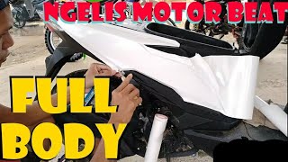 Pasang skotlet putih polos glossy full body honda beat street [upl. by Adnalram]