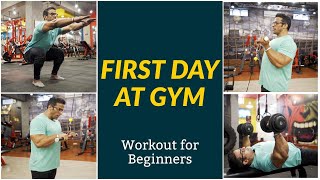 First Day at Gym  Workout for Beginners  Yatinder Singh [upl. by Ahsilahs627]