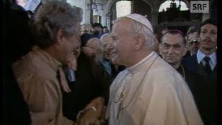 Papst Johannes Paul II besucht die Schweiz 1984  SRF Archiv [upl. by Ailis]