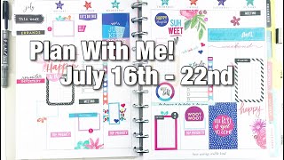 BIG HAPPY PLANNER Plan With Me July 16th22nd  At Home With Quita [upl. by Gem]