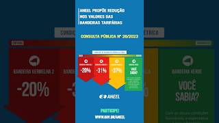 ANEEL propõe REDUÇÃO de até 37 nos valores das bandeiras tarifárias aneel cidadania energia [upl. by Dukey]