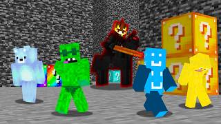 Lucky Block Maze Race is Scary in Minecraft [upl. by Roley]