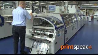 Quick Demo Kolbus KM 600 perfect binder [upl. by Aleyam]