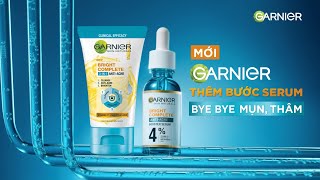 BRIGHT COMPLETE ANTIACNES BOOSTER SERUM GARNIER NGĂN NGỪA GIẢM MỤN VÀ MỜ THÂM [upl. by Swirsky203]