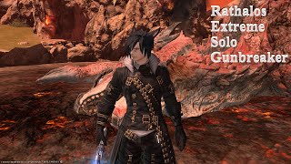 Final Fantasy XIV  Rathalos Extreme Solo  Gunbreaker GNB No Echo 60 [upl. by Chud]