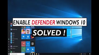 How to Enable Windows Defender in Windows 10  Turn on Windows Defender [upl. by Ennaylloh278]