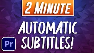 Adding Automatic Subtitles in Adobe Premiere Pro [upl. by Attesor]