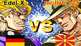 JoJos Bizarre Adventure  EdelX vs mrliver123 [upl. by Zirtaeb]