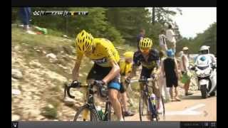 Froome unhumanly attack against Contador on mont ventoux [upl. by Annazor]