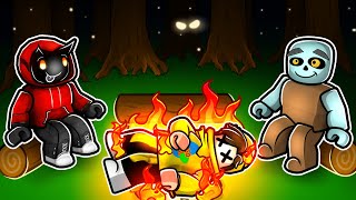 GOOBERS Go CAMPING In ROBLOX SCARY [upl. by Newberry]