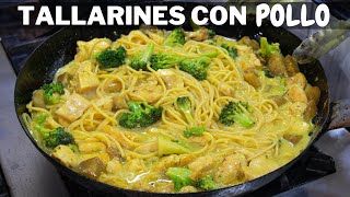 Tallarines Cremosos con POLLO y brocoli  Abelca [upl. by Sunderland]