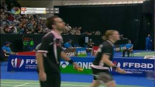 QF  XD  JFischer NielsenC Pedersen vs Lee Y DHa J E  Yonex Badminton French Open 2011 [upl. by Bouchard]