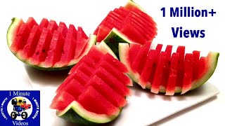 How to Quickly Cut and Serve a Watermelon  Cutting Skills Fruit Decoration Garnish [upl. by Viv657]