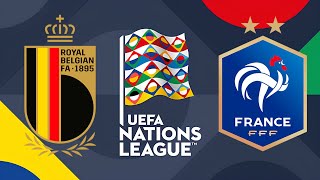 BÉLGICA vs FRANCIA  Predicción del partido de UEFA Nations League  Pronóstico FC 24 [upl. by Nayrb]