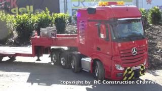 RC TRUCK ACTROS HEAVY HAULAGE AT RC CONSTRUCTION SITE [upl. by Rosenbaum]