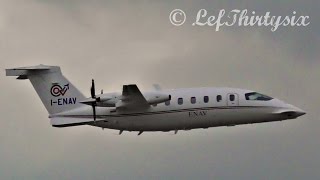 HD Piaggio P180 Avanti ENAV two high speed passes at Brindisi Airport [upl. by Shyamal]