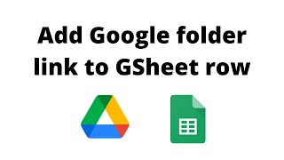 New spreadsheet row create google folder [upl. by Nirual]