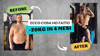 Trasformazione fisica 20kg in 4 mesi [upl. by Aleahcim]