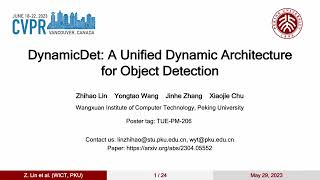 CVPR 2023 DynamicDet A Unified Dynamic Architecture for Object Detection [upl. by Niki]