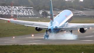 757 heavy bounced landing [upl. by Akemor797]