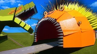 MONSTER WORM SNAKE amp ALLIGATOR TAKE OVER LEGO CITY  Brick Rigs Survival Multiplayer Gameplay [upl. by Aisatsana]