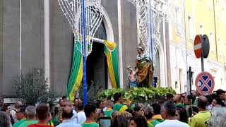 Video Caserta Migliaia di fedeli per luscita dal Santuario di SantAnna [upl. by Mariellen]