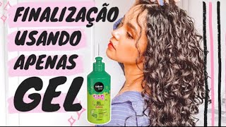 COMO FINALIZAR CABELO ONDULADO COM GEL  Gel de Definição de Babosa Salon Line [upl. by Attaynik]