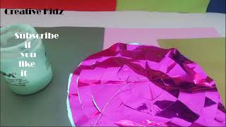 Garland Decoration craft  Shiny paper garland  The Creative kidz [upl. by Gilbertson]