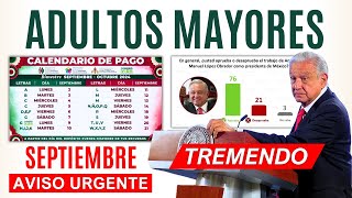 💥TREMENDO AVISO 22 SEPTIEMBRE🔔ADULTOS MAYORES PAGO A RECIBIR🔔 [upl. by Tersina]