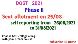 TS DOST 2021 Phase 2 seat Allotment Results II how to Seat confirmation amp Phase 3 weboptions [upl. by Akiemat]