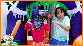 Ryan Halloween Trick or Treat to the Haunted House for kids Cartoon Animation For Children [upl. by Eceirahs]