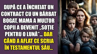 După ce a încheiat un contract cu un bărbat bogat mama a multor copii a devenit soție pentru o lună [upl. by Noret769]