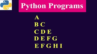 Alphabet Pattern  Printing Alphabet in Right Triangle Shape  Python Programs [upl. by Haimorej507]