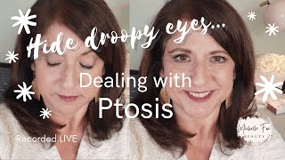 How to use eye makeup to hide Ptosis droopy uneven eyes [upl. by Maite]