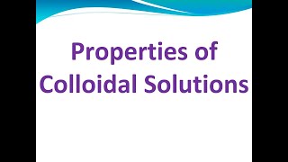 Properties of Colloidal Solutions  Class 12 Malayalam [upl. by Hannon]