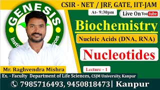 Nucleotides  Nucleic Acids Lecture1  New online quotBatchquot for CSIR NETJRF  IITJAM [upl. by Oelak]