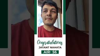 Topper Testimonials  Jayant Nahata  AIR 56  UPSC CSE 2020  UPSC UPSCtopper IIT SunyaIAS [upl. by Askari]