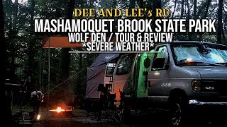 MASHAMOQUET Brook state park CT wolf Den tour amp review vanlife during thunderstorms [upl. by Nottage196]