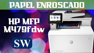 Como retirar papel atolado da impressoa HP Color Laser Jet PRO MFP M479FDW [upl. by Alegnaoj]