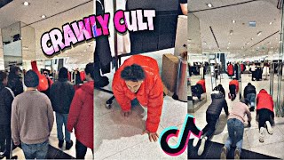 CRAWLY СULT TikTok Compilation 😱 Crawling On The Floor In The Shops [upl. by Odell]