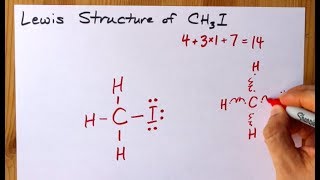 Lewis Structure of CH3I iodomethane methyl iodide [upl. by Anaed]