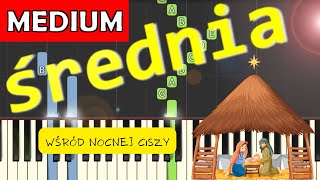 🎹 Wśród nocnej ciszy  Piano Tutorial średnia wersja 🎵 NUTY W OPISIE 🎼 [upl. by Donoho]