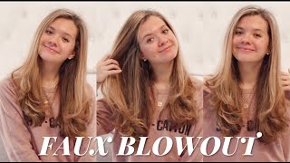 Faux Blowout with a Flat Iron  quick and easy straight hair with volume [upl. by Tertia]