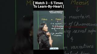 What is The Significance Of Mitosis amp Meiosis  With QuickShot Biology Poonam Maam biologyneet [upl. by Alvie]