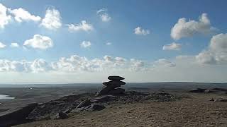 360 degree panorama of Bodmin Moor Brown Willy amp Showery Tor from Rough Tor Cornwall England UK [upl. by Sanfo763]