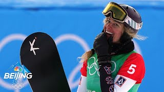 FINALLY Lindsey Jacobellis gets her snowboard cross gold  Winter Olympics 2022  NBC Sports [upl. by Reerg]