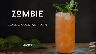 How to make a ZOMBIE cocktail  Classic Cocktail Recipes [upl. by Keverian324]