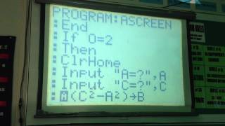 TI83 Pythagorean Theorem CODE Green High School [upl. by Rehposirhc]