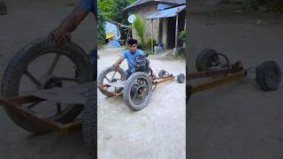 Making homemade RC car 🚗  Bike engine shots project experiment sujanexperiment [upl. by Ylicec]